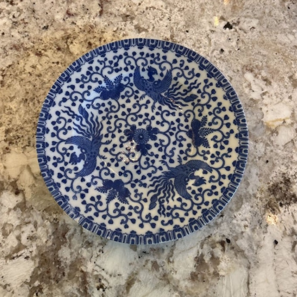 Noritake Blue and White Ceramic Plate